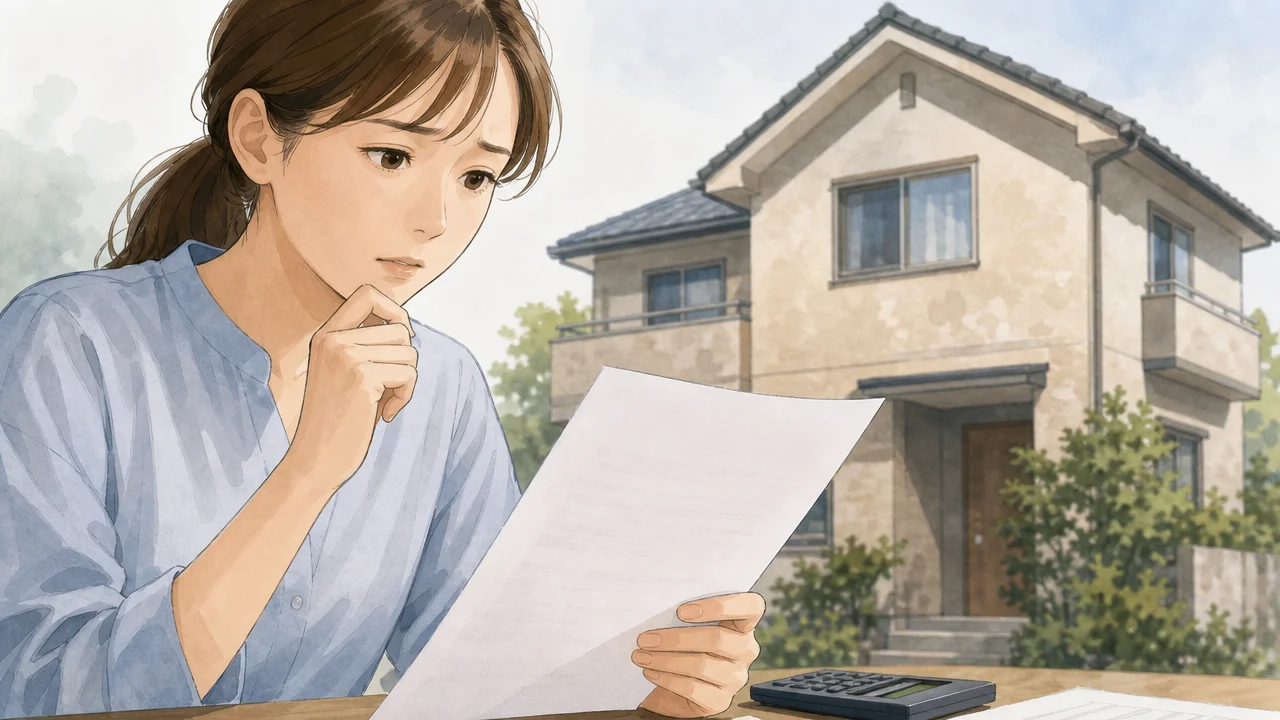 外壁塗装50万?200万円は妥当？金額別の見積もり判断基準を説明するAI生成イラスト