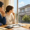外壁塗装のローンと支払い方法｜分割回数・支払時期の注意点を説明するAI生成イラスト