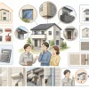 30?35坪の外壁塗装費用はいくら？相場と見積もり内訳を解説を説明するAI生成イラスト