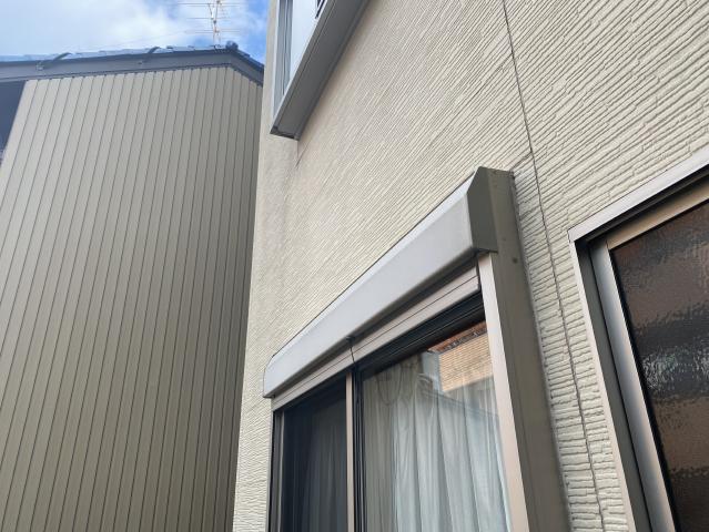施工前のシャッターボックス