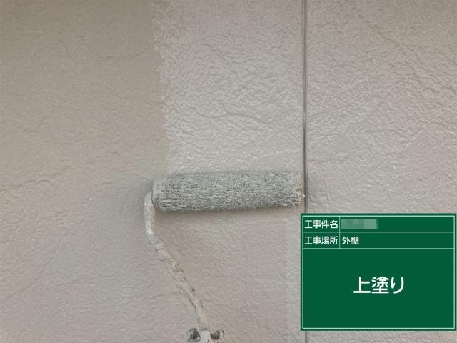 外壁の上塗り