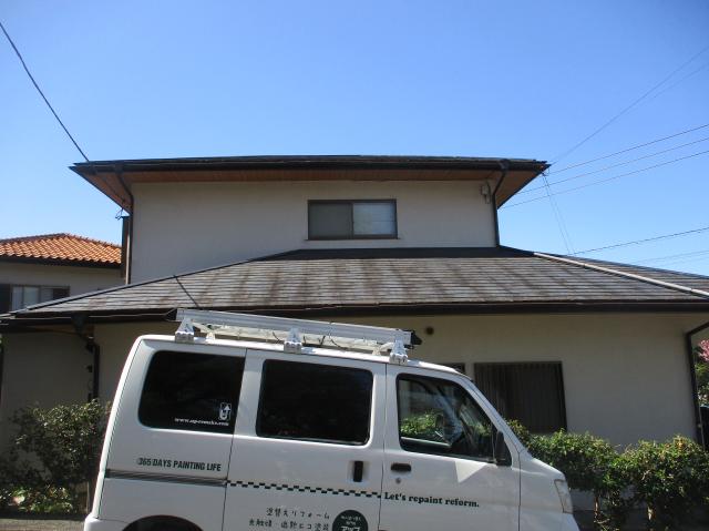 汚れが目立った施工前の下屋根