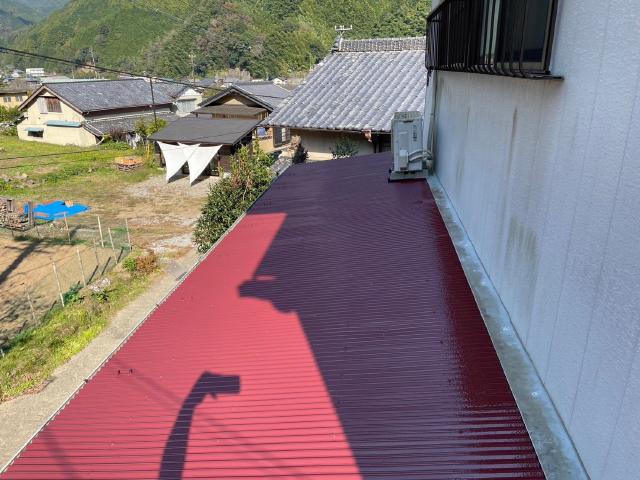 もう一方の屋根の施工後の仕上がり