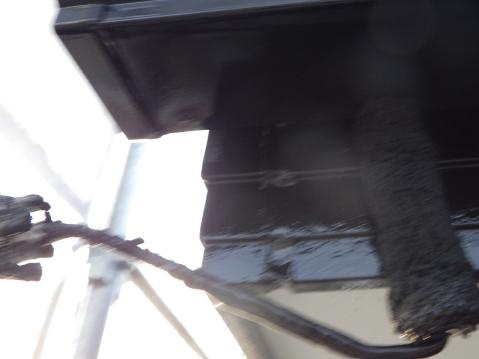 破風の1回目の上塗り