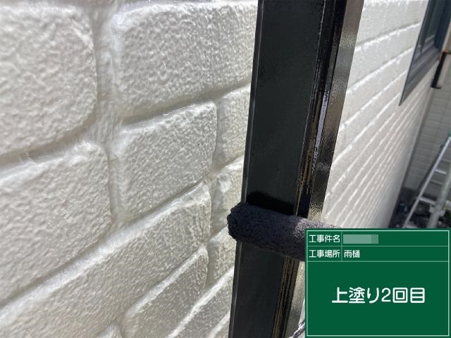 樋の2回目の上塗り