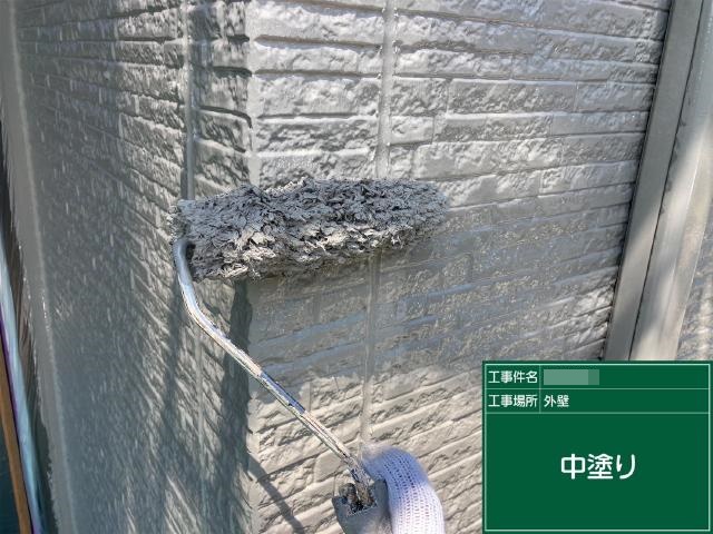 外壁の中塗り