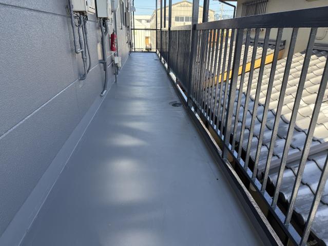 施工後の通路床