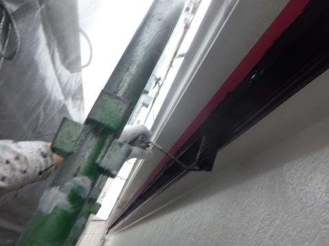 破風の1回目の上塗り