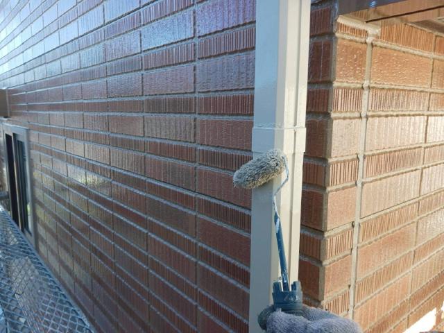 樋の2回目の上塗り
