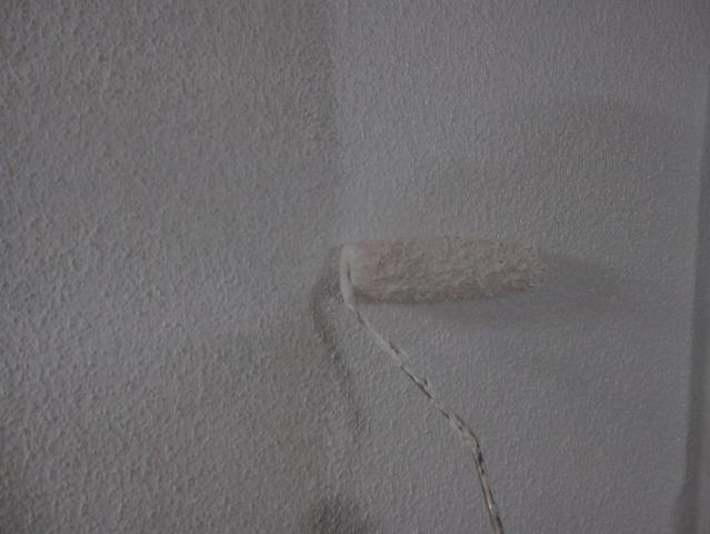 外壁の1回目の下塗り