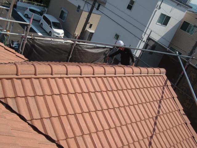 屋根棟の改修後
