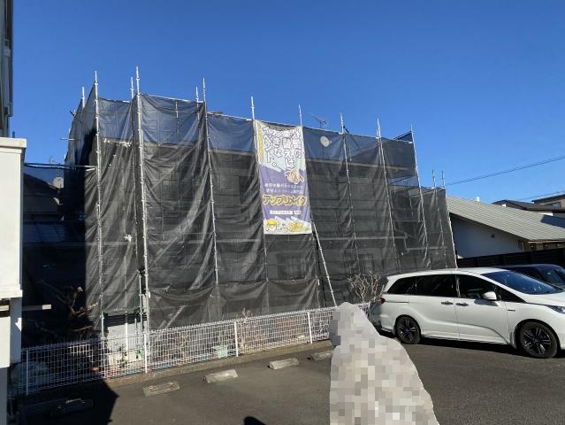 足場撤去前の外観