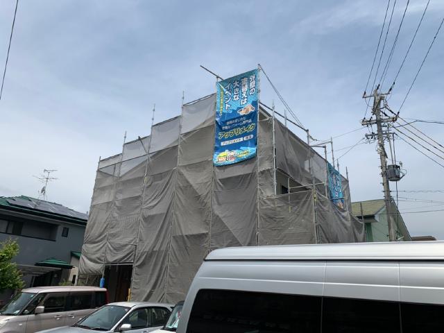足場の施工状況
