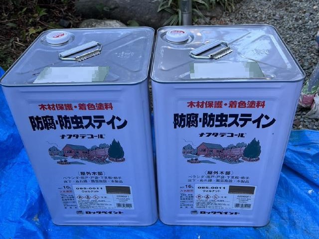 木部の施工に使用した塗料