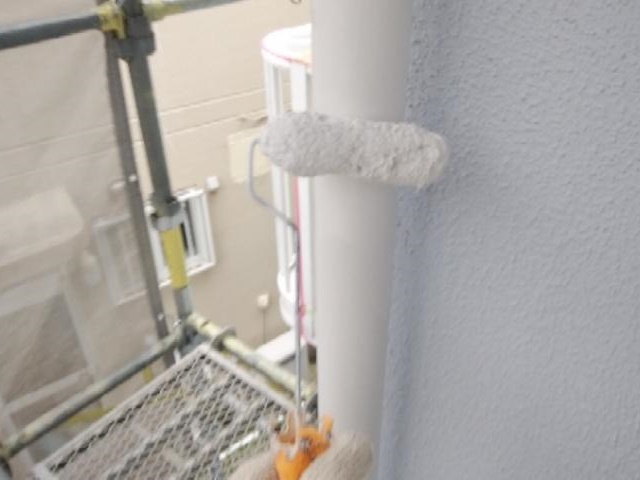 フッ素樹脂塗料による樋の塗装