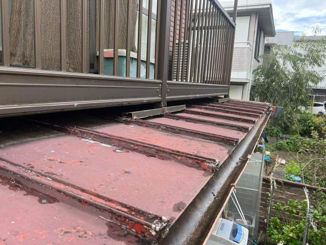 錆が見られたトタン屋根