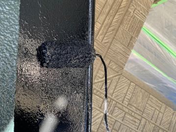 破風の2回目の上塗り