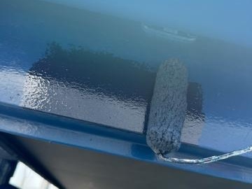 破風の1回目の上塗り