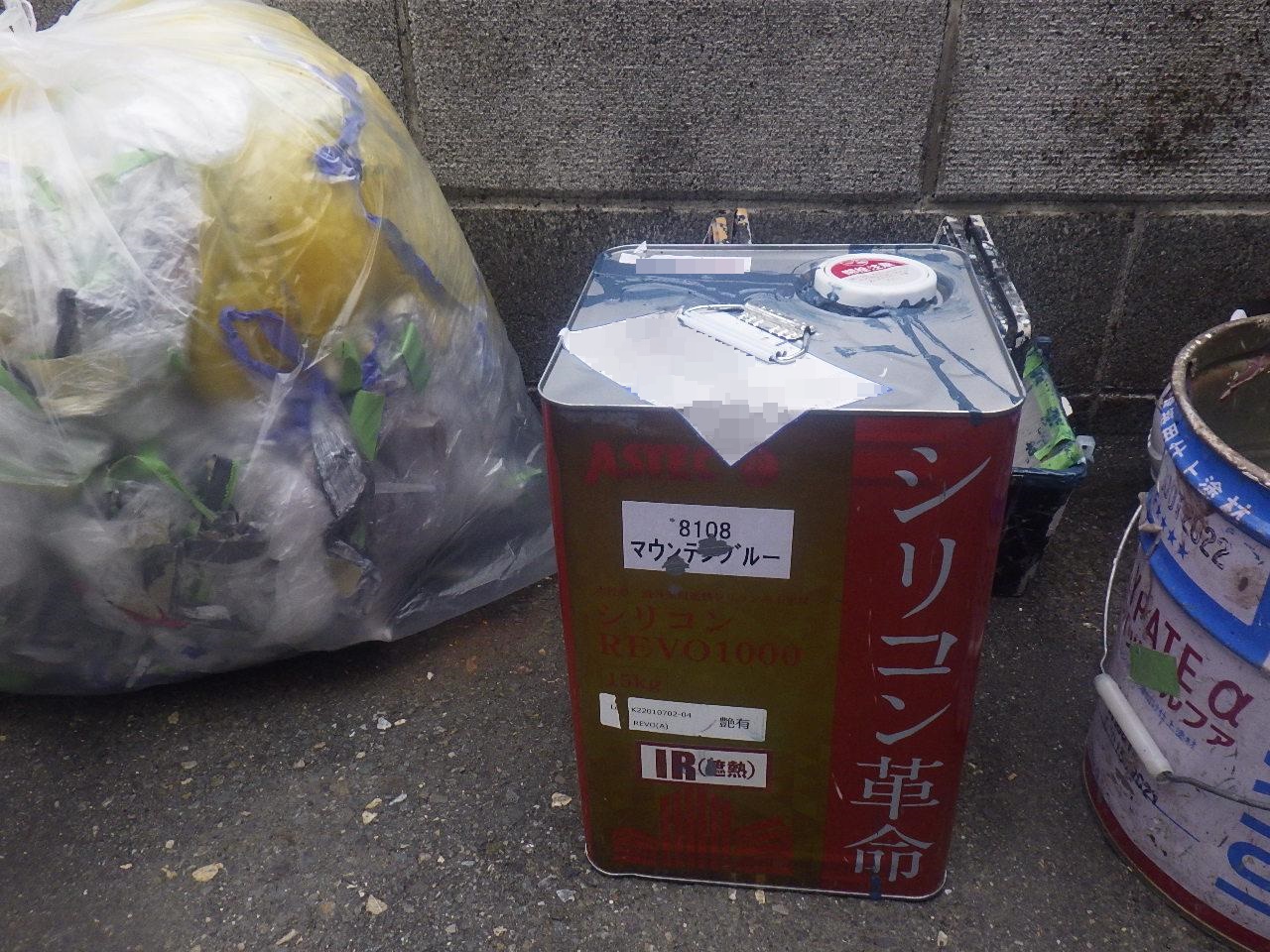 使用後の外壁塗装用の塗料
