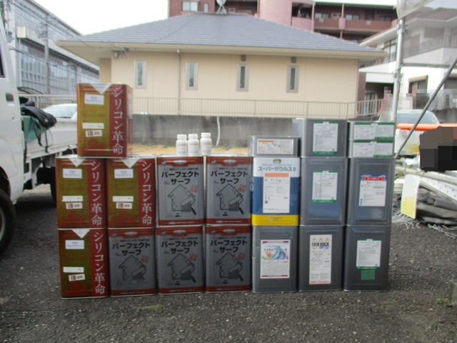 外壁や付帯部の施工に使用した塗料